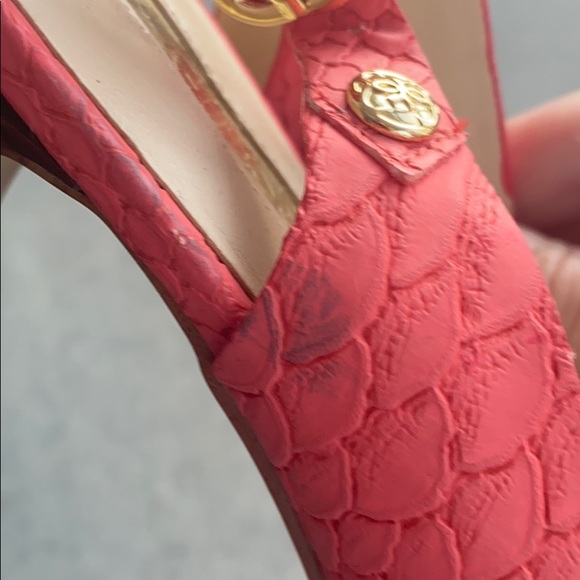 2/$40 leather Guess Coral peep pumps. - Picture 6 of 7